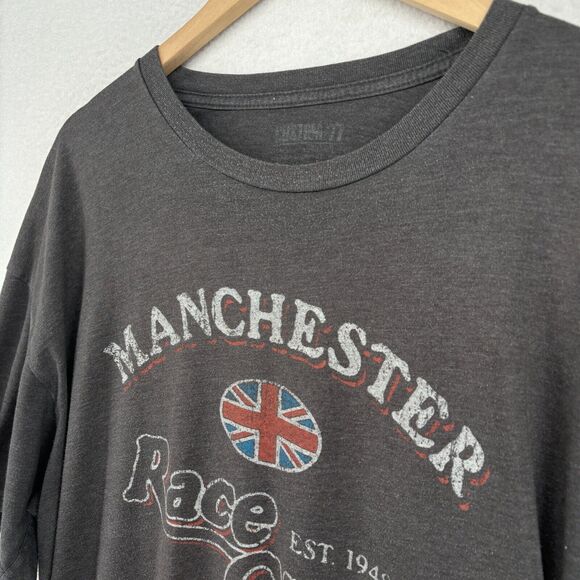 MANCHESTER RACE CLUB Shirt Mens L Running Company CT Conn Short Sleeve Gray - Picture 5 of 13